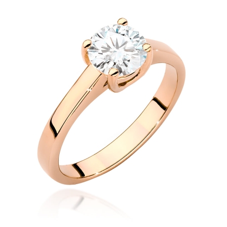 Przejdź do produktu Pierścionek zaręczynowy z różowego złota z diamentem 1,00ct Fire Of Love