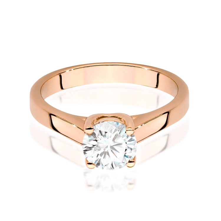 Pierścionek zaręczynowy z różowego złota z diamentem 1,00ct Fire Of Love
