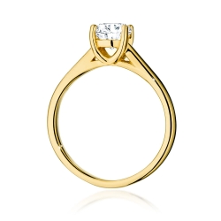 Pierścionek zaręczynowy z żółtego złota z diamentem 1,00ct Fire Of Love