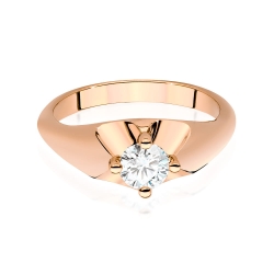 Pierścionek zaręczynowy z różowego złota z brylantem 0,50ct Fire Of Love