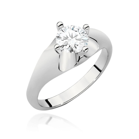 Przejdź do produktu Pierścionek zaręczynowy z białego złota z brylantem 0,70ct Fire Of Love 