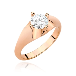 Pierścionek zaręczynowy z różowego złota z brylantem 0,70ct Fire Of Love