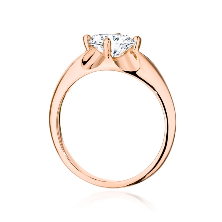 Pierścionek zaręczynowy z różowego złota z brylantem 1,00ct Fire Of Love