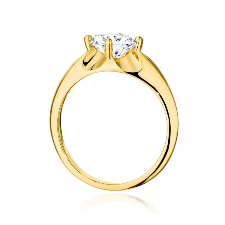 Pierścionek zaręczynowy z żółtego złota z brylantem 1,00ct Fire Of Love