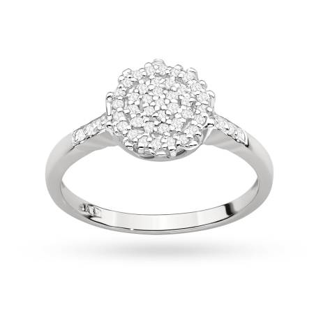 Przejdź do produktu Pierścionek zaręczynowy z białego złota z diamentami 0,23ct Fire Of Love 