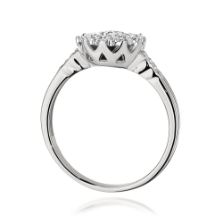 Pierścionek zaręczynowy z białego złota z diamentami 0,23ct Fire Of Love