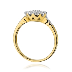 Pierścionek zaręczynowy z żółtego złota z diamentami 0,23ct Fire Of Love
