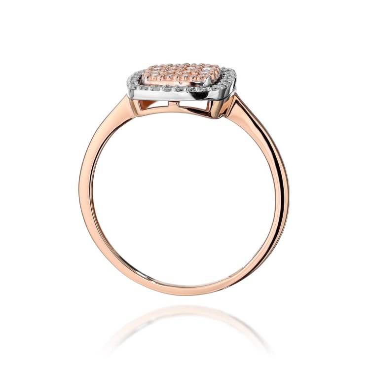 Pierścionek zaręczynowy z różowego złota z diamentami 0,28ct Fire Of Love