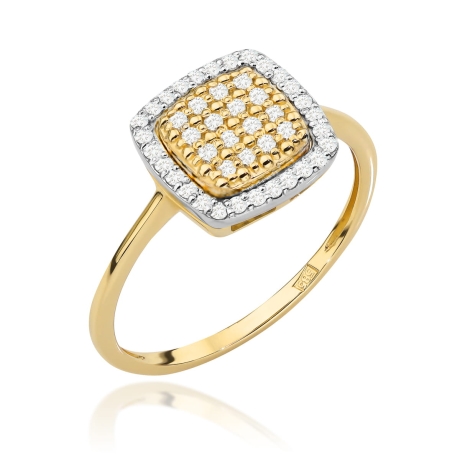 Przejdź do produktu Pierścionek zaręczynowy z żółtego złota z diamentami 0,28ct Fire Of Love