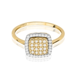 Pierścionek zaręczynowy z żółtego złota z diamentami 0,28ct Fire Of Love