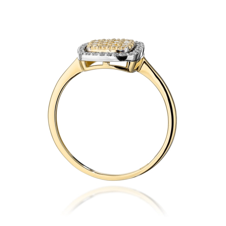 Pierścionek zaręczynowy z żółtego złota z diamentami 0,28ct Fire Of Love