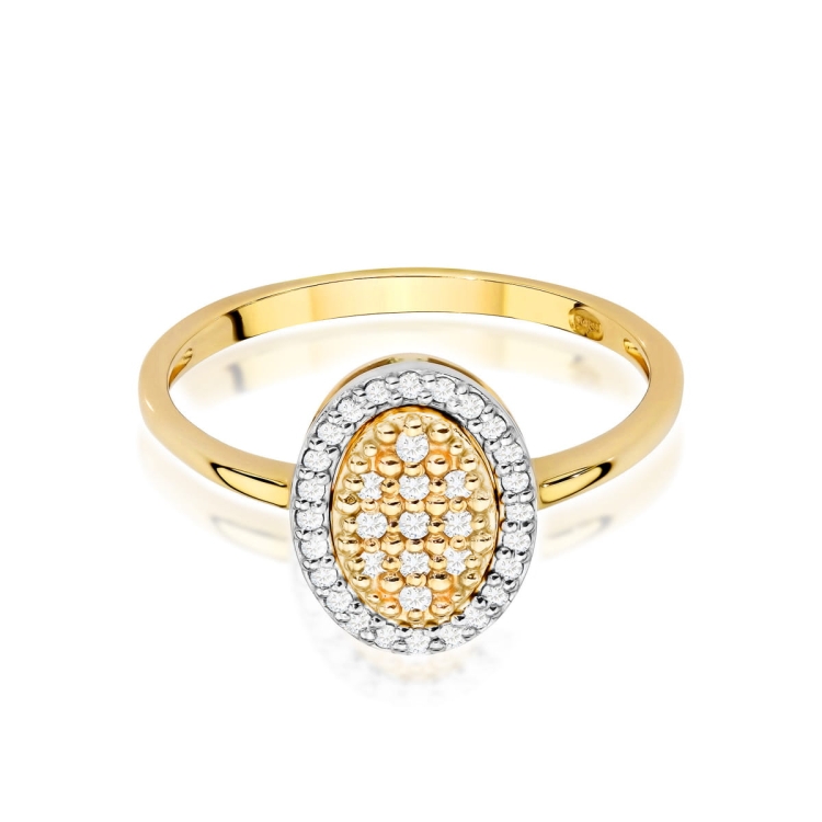 Pierścionek zaręczynowy z żółtego złota z diamentami 0,20ct Fire Of Love
