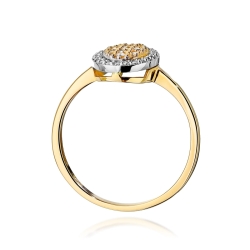 Pierścionek zaręczynowy z żółtego złota z diamentami 0,20ct Fire Of Love