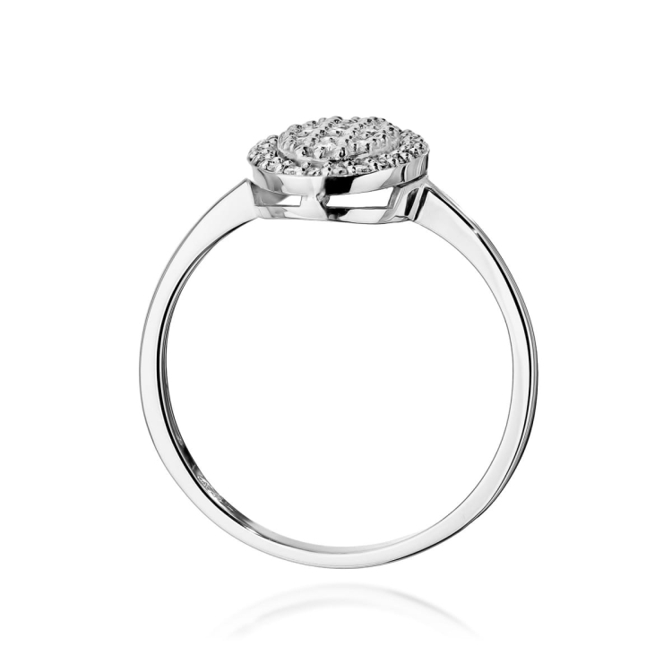 Pierścionek zaręczynowy z białego złota z diamentami 0,20ct Fire Of Love