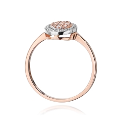 Pierścionek zaręczynowy z różowego złota z diamentami 0,20ct Fire Of Love