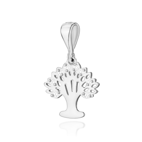 Przejdź do produktu Zawieszka z białego złota 585 z diamentami 0,07ct drzewko szczęścia The Diamonds 