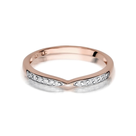 Przejdź do produktu Pierścionek zaręczynowy z różowego złota z diamentami 0,10ct Fire Of Love 