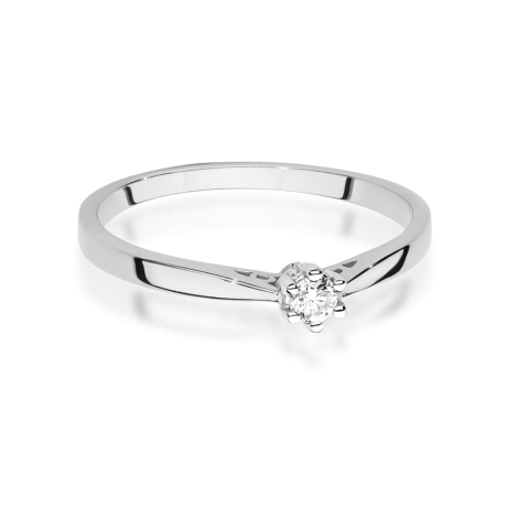 Przejdź do produktu Pierścionek zaręczynowy z białego złota z diamentem 0,08ct Fire Of Love