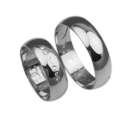Przejdź do produktu Klasyczne obrączki ślubne z białego złota okrągłe 6mm Classic C007