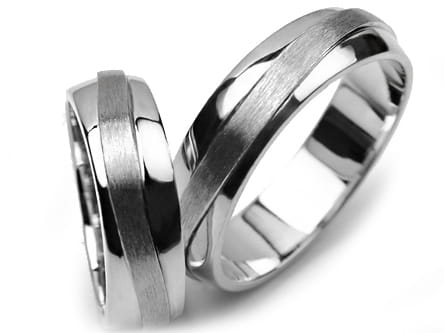 Przejdź do produktu Obrączki ślubne z białego złota półokrągłe 6mm Premium 