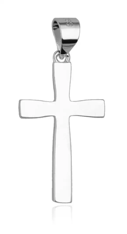 Gładki srebrny krzyżyk