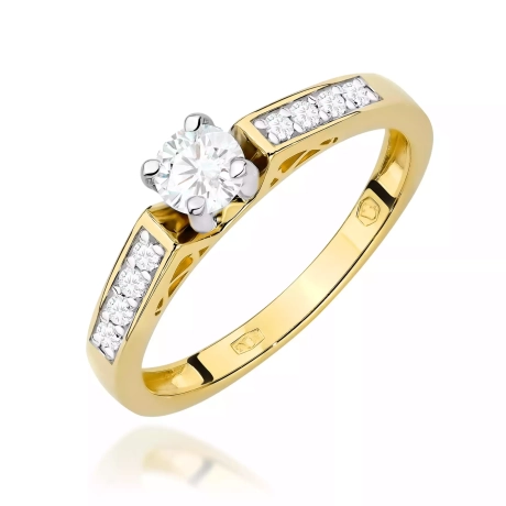 Przejdź do produktu Pierścionek BW0198 Diament Laboratoryjny 0,30ct żółte złoto 