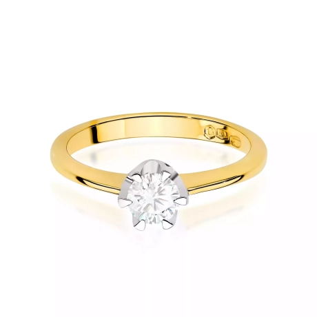 Przejdź do produktu Pierścionek BW0220 Diament Laboratoryjny 0,70ct żółte złoto