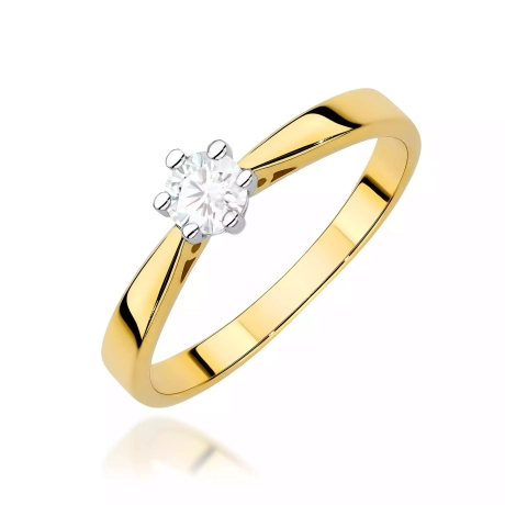 Przejdź do produktu Pierścionek BW0229 Diament Laboratoryjny 0,30ct żółte złoto