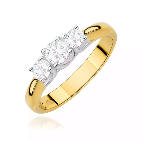 Przejdź do produktu Pierścionek BW0344 Diament Laboratoryjny 0,25ct żółte złoto 