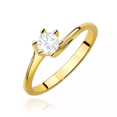 Przejdź do produktu Pierścionek BW0423 Diament Laboratoryjny 0,50ct żółte złoto 
