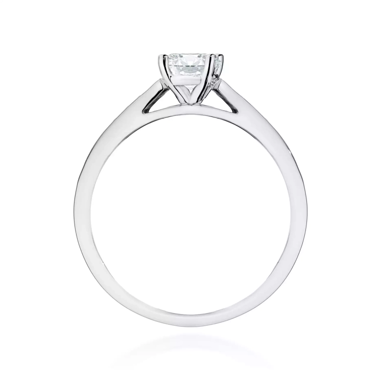 Pierścionek z białego złota, diament laboratoryjny 0,50ct