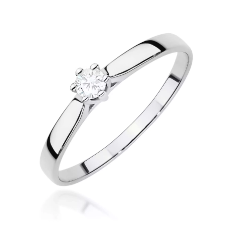 Przejdź do produktu  Pierścionek BW0222 Diament Laboratoryjny 0,20ct białe złoto