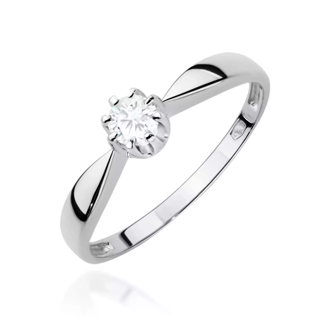 Przejdź do produktu Pierścionek BW0228 Diament Laboratoryjny 0,15ct białe złoto