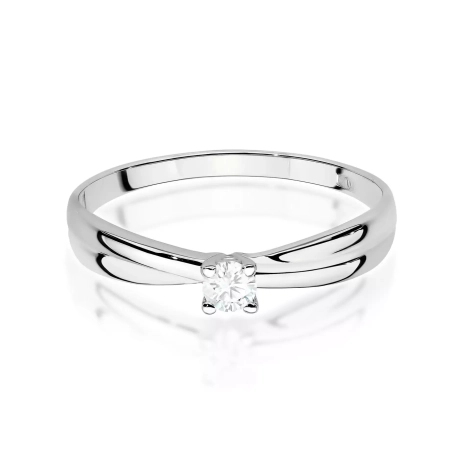 Przejdź do produktu Pierścionek BW0230 Diament Laboratoryjny 0,10ct białe złoto