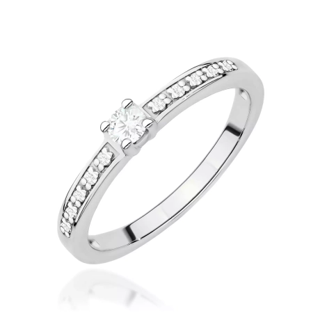 Przejdź do produktu Pierścionek BW0288 Diament Laboratoryjny 0,08ct białe złoto