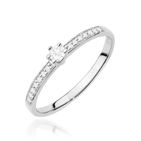 Przejdź do produktu Pierścionek BW0459 Diament Laboratoryjny 0,10ct białe złoto 