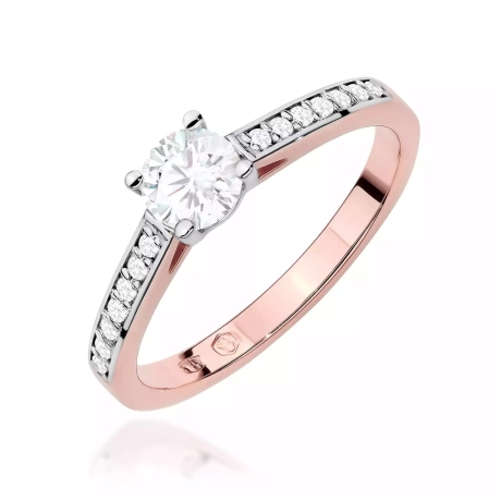 Przejdź do produktu Pierścionek BW0052 Diament Laboratoryjny 0,50ct różowe złoto