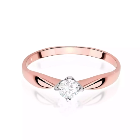Przejdź do produktu Pierścionek BW0171 Diament Laboratoryjny 0,15ct różowe złoto