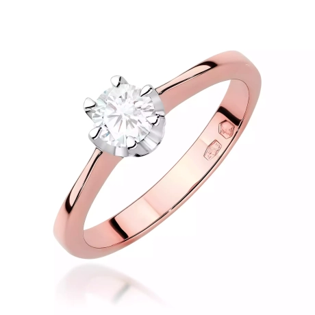 Przejdź do produktu Pierścionek BW0220 Diament Laboratoryjny 0,30ct różowe złoto