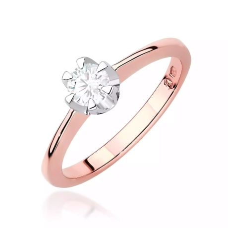 Przejdź do produktu Pierścionek BW0220 Diament Laboratoryjny 0,40ct różowe złoto