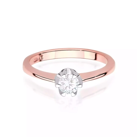 Przejdź do produktu Pierścionek BW0220 Diament Laboratoryjny 0,40ct różowe złoto