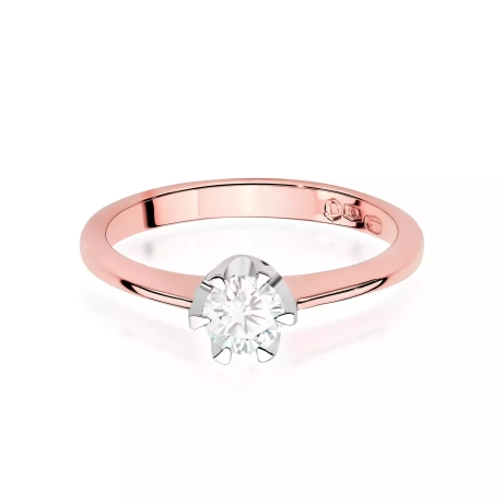 Przejdź do produktu Pierścionek BW0220 Diament Laboratoryjny 0,50ct różowe złoto