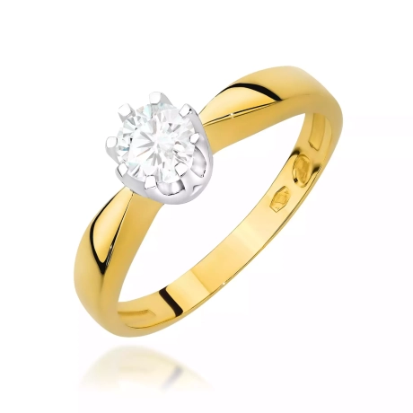 Przejdź do produktu Pierścionek BW0228 Diament Laboratoryjny 0,30ct żółte złoto 