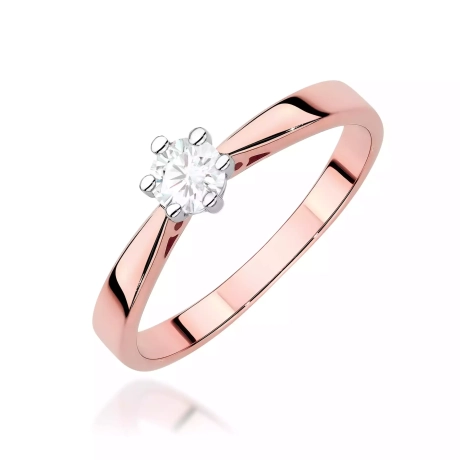 Przejdź do produktu Pierścionek BW0229 Diament Laboratoryjny 0,30ct różowe złoto