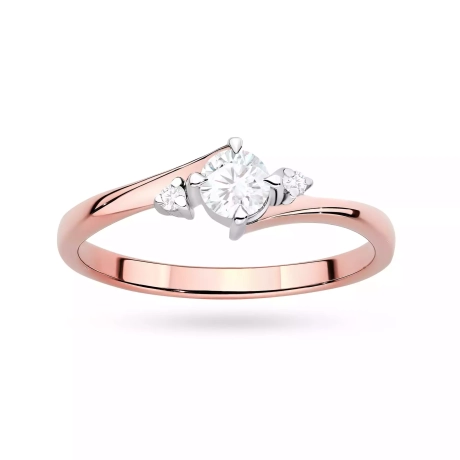 Przejdź do produktu Pierścionek BW0346 Diament Laboratoryjny 0,25ct różowe złoto