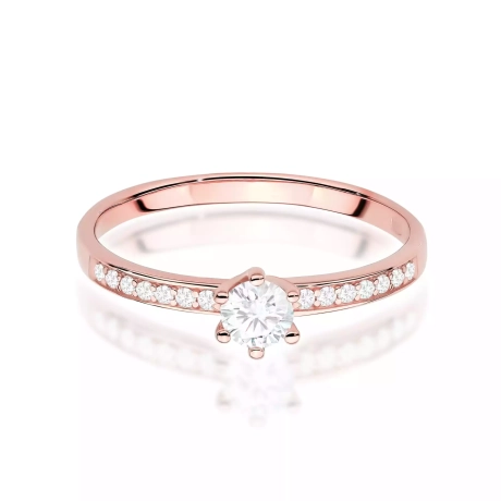 Przejdź do produktu  Pierścionek BW0459 Diament Laboratoryjny 0,25ct różowe złoto