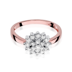 Pierścionek zaręczynowy z różowego złota z diamentami 0,40ct Fire Of Love