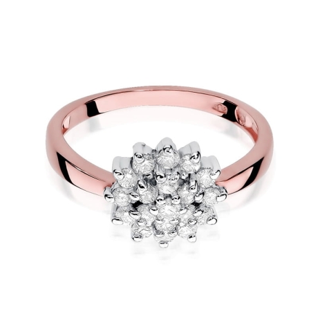 Przejdź do produktu Pierścionek zaręczynowy z różowego złota z diamentami 0,40ct Fire Of Love