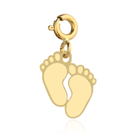 Przejdź do produktu Zawieszka/charms złote stópki 