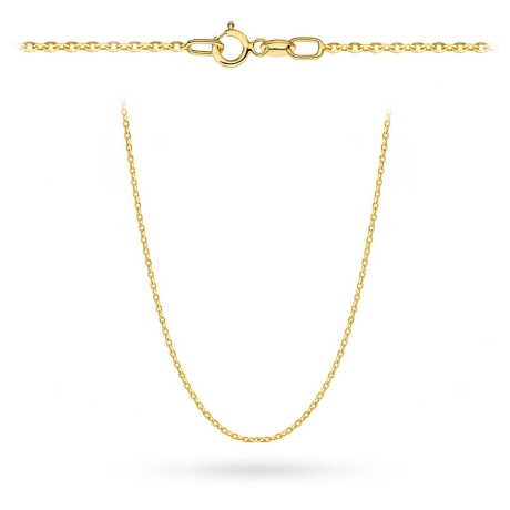 Przejdź do produktu Łańcuszek złoty - splot rolo diamentowany 55cm (Gramatura: 1,63)